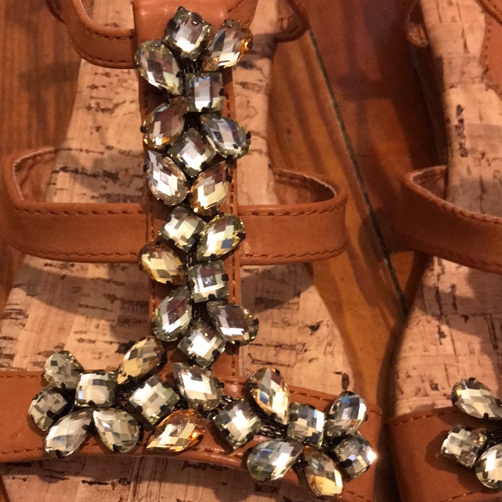 2 Lips Too Too Glitz women’s wedge sandals size 8 - Picture 2 of 8